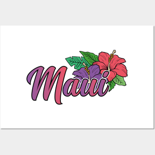 Maui Hawaii Tropical Hawaiian Flowers Posters and Art